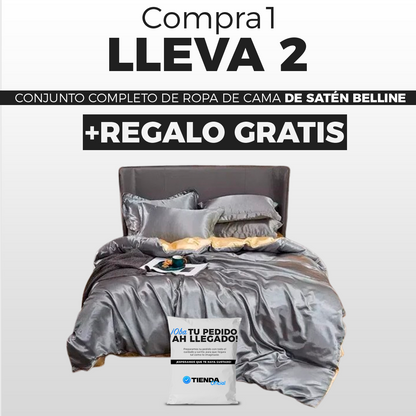 (¡Paga 1, Lleva 2!) Juego de Ropa de Cama de Satén Belline (¡El Confort Que Te Mereces!)