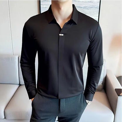 [PAGA 2, LLEVA 3] KIT DE CAMISAS POLO DOMIRAN DE SEDA HIELO Y POLIÉSTER + REGALOS: RELOJ Y 2 PANTALONES AJUSTABLES
